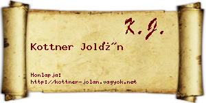 Kottner Jolán névjegykártya